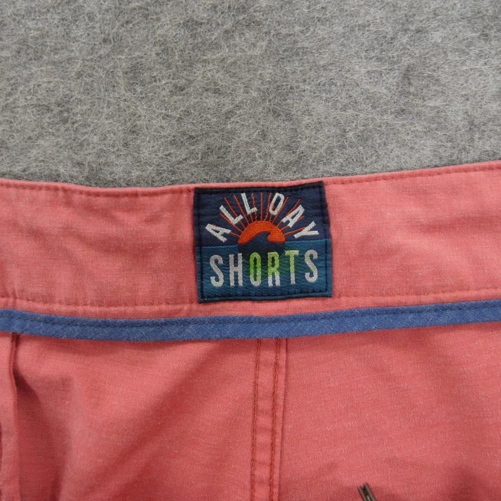 Faherty Shorts Mens 40 Pink All Day Hybrid Swim Trunks Drawstring Flat Front 7